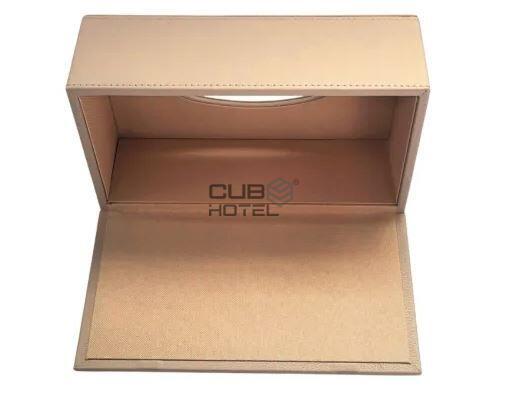 Caja dispensadora de pañuelos piel sintética negra